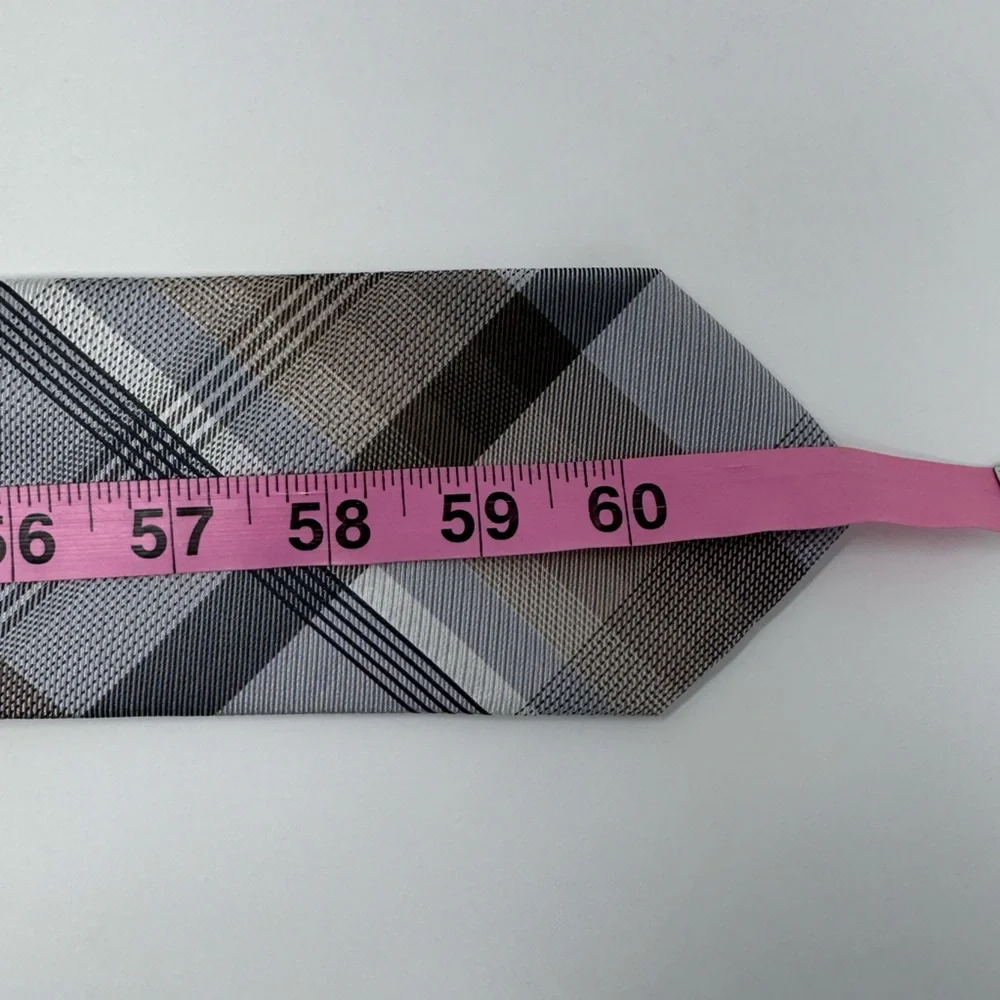GEOFFREY BEENE 100% SILK‎ Plaid Tie, necktie, preppy, classic, business, office